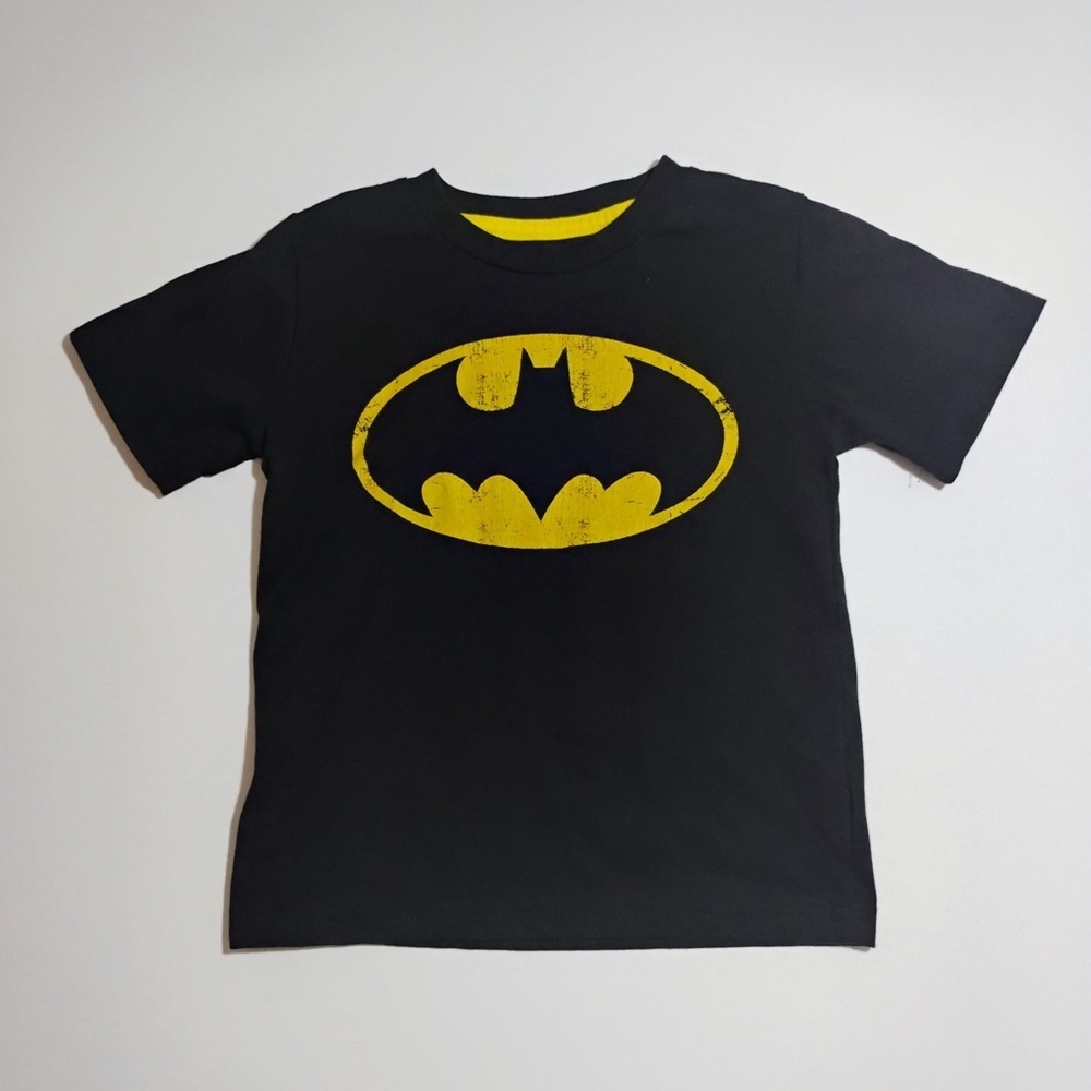 Batman Logo Toddler Boys Graphic T Shirt Black Yellow 3T DC Comics